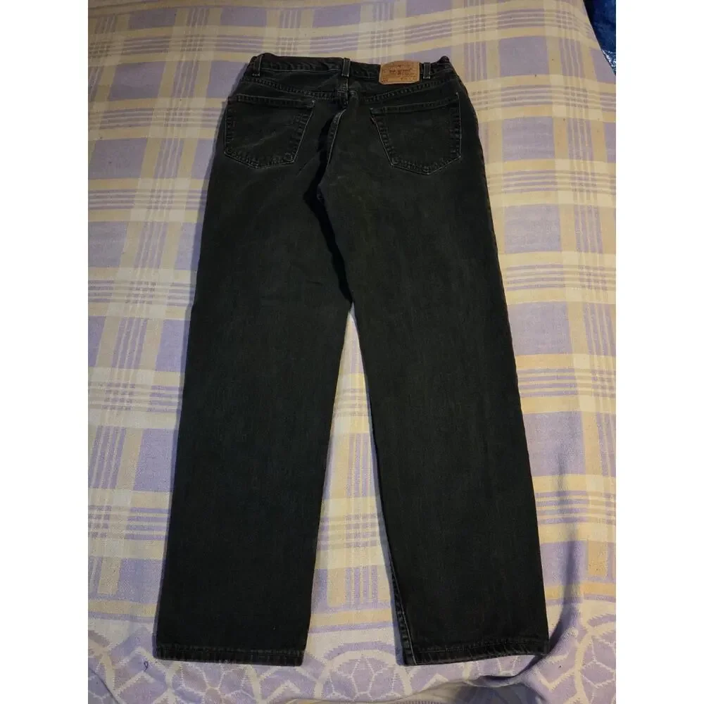 Vtg Levis 550 Mens 36 X 34 Fit 34 X 32 Relaxed Fit Denim Jeans Black Faded 90s
